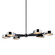 Allisio Six Light Linear Pendant in Carbide Black And Black Chrome (67|F7336-TBK/BCR)