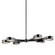 Allisio Six Light Linear Pendant in Carbide Black And Black Chrome (67|F7336-TBK/BCR)