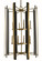 Bucolic 12 Light Dining Chandelier in Brushed Brass with Matte Black Accents (8|L1062 BR/MBLACK)