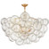 Talia Eight Light Semi-Flush Mount in Burnished Silver Leaf and Clear Swirled Glass (268|JN 4115BSL/CG)