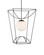 Rochefort One Light Lantern in Black/White (142|9500-0013)