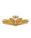 Stewart Eight Light Semi-Flush Mount in Gold Leaf (142|9000-1194)