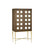 Colette Collection Bar Cabinet in Tawny Brown/Polished Brass/Mirror/Natural/Clear/Rose (142|3000-0299)