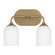Emile Two Light Vanity in Satin Brass (1|GLV1022EN3/SB)