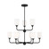 Emile Nine Light Chandelier in Midnight Black (1|GLC1109EN3/MBK)
