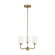 Emile Three Light Chandelier in Satin Brass (1|GLC1073EN3/SB)