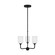 Emile Three Light Chandelier in Midnight Black (1|GLC1073EN3/MBK)