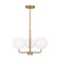 Rory Three Light Chandelier in Satin Brass (1|GLC1043EN3/SB)