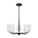Rhett Five Light Chandelier in Midnight Black (1|GLC1015EN3/MBK)