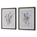 Delicate Flowers Framed Prints, S/2 in Dark Wood Grain (52|32341)