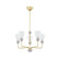 Doreen Five Light Chandelier in Aged Brass/Soft Peignoir (428|H904805-AGB/SPG)