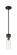 Downtown Urban One Light Mini Pendant in Matte Black (405|617-1S-BK-G617-8CL)