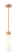 Downtown Urban One Light Mini Pendant in Antique Copper (405|617-1S-AC-G617-11WH)