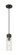 Downtown Urban One Light Mini Pendant in Matte Black (405|617-1P-BK-G617-8DE)