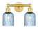 Edison Two Light Bath Vanity in Satin Gold (405|616-2W-SG-G559-5BL)