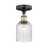 Edison One Light Semi-Flush Mount in Black Antique Brass (405|616-1F-BAB-G559-5SDY)