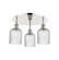 Downtown Urban Three Light Flush Mount in Polished Nickel (405|516-3C-PN-G559-5SDY)