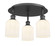 Downtown Urban Three Light Flush Mount in Matte Black (405|516-3C-BK-G559-5GWH)