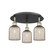 Ballston Three Light Semi-Flush Mount in Black Antique Brass (405|516-3C-BAB-G559-5ME)