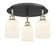 Downtown Urban Three Light Flush Mount in Black Antique Brass (405|516-3C-BAB-G559-5GWH) Downtown Urban Three Light Flush Mount in Black Antique Brass (405|516-3C-BAB-G559-5GWH)