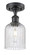 Ballston One Light Semi-Flush Mount in Matte Black (405|516-1C-BK-G559-5SDY)