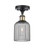 Ballston One Light Semi-Flush Mount in Black Antique Brass (405|516-1C-BAB-G559-5SM)