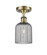 Ballston One Light Semi-Flush Mount in Antique Brass (405|516-1C-AB-G559-5SM)
