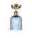 Ballston One Light Semi-Flush Mount in Antique Brass (405|516-1C-AB-G559-5BL)