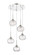 Downtown Urban Five Light Pendant in Polished Nickel (405|323-5P-PN-G323-7CL)