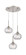 Downtown Urban Three Light Pendant in Brushed Satin Nickel (405|323-3P-SN-G323-7CL)