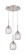 Downtown Urban Three Light Pendant in Brushed Satin Nickel (405|323-3P-SN-G323-5CL)
