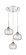 Downtown Urban Three Light Pendant in Polished Nickel (405|323-3P-PN-G323-7CL)