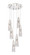 Downtown Urban Six Light Pendant in Polished Nickel (405|322-6P-PN-G322-3CL)