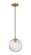 Downtown Urban One Light Mini Pendant in Brushed Brass (405|321-1P-BB-G320-10CL-BB)