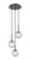 Downtown Urban Three Light Pendant in Matte Black (405|320-3P-BK-G320-6CL-BK)