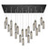 Downtown Urban 21 Light Pendant in Brushed Satin Nickel (405|172BK-B-21P-SN-G434-12SM)
