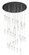 Downtown Urban 31 Light Pendant in Polished Nickel (405|160BK-B-31P-PN-G434-12SDY)
