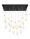 Downtown Urban 13 Light Pendant in Polished Nickel (405|154BK-B-13P-PN-G434-12WH)