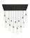 Downtown Urban 13 Light Pendant in Matte Black (405|154BK-B-13P-BK-G434-12CL)