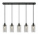 Downtown Urban Five Light Linear Pendant in Matte Black (405|125B-5P-BK-G434-7SM)