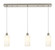Downtown Urban Three Light Linear Pendant in Brushed Satin Nickel (405|123B-3P-SN-G434-7WH)