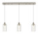 Downtown Urban Three Light Linear Pendant in Brushed Satin Nickel (405|123B-3P-SN-G434-7SDY)