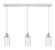 Downtown Urban Three Light Linear Pendant in Polished Nickel (405|123B-3P-PN-G434-7SDY)