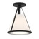 Fulton One Light Semi Flush Mount in Black (60|FUL-900-BK_CEILING)