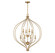 Orchid Eight Light Pendant in Warm Brass (159|V6-L7-1299-8-322)