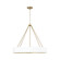 Weller Four Light Chandelier in Matte Brass and White (65|453041RE)
