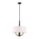 Patchwork Three Light Pendant in Black/Satin Brass (137|503P03BLSB)