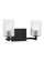 Lando Two Light Wall / Bath in Midnight Black (1|GLV1042MBK)