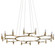 Nexus LED Chandelier in Warm Silver Leaf (68|258-016-WSL)