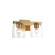 Scoop Two Light Wall Sconce in Natural Aged Brass (16|21232CLNAB)